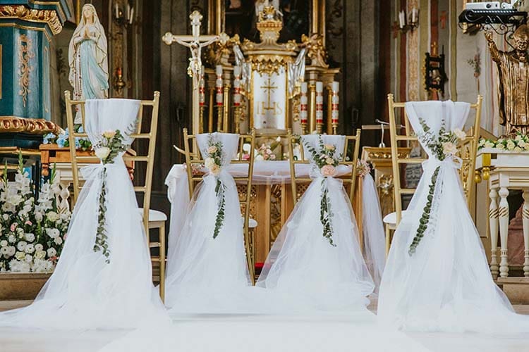 Dekoracje ślubne kościoła św. Erazma w Barwałdzie Dolnym