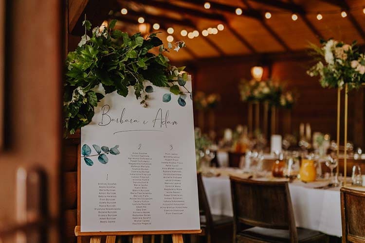 Plan stołów weselnych