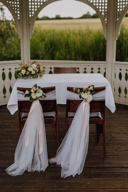 Ślub w plenerze,altana w Witkowej Chacie,W stylu Moss & Blush,Basia i Adam,różaną chmurę