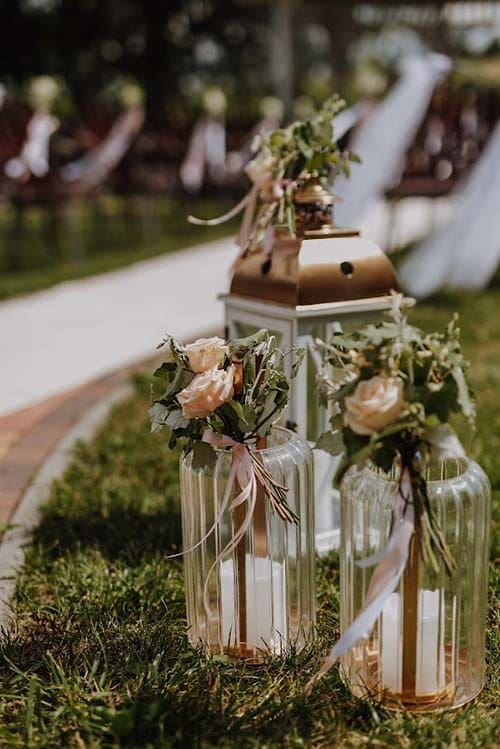 Ślub w plenerze,altana w Witkowej Chacie,W stylu Moss & Blush,Basia i Adam,różaną chmurę