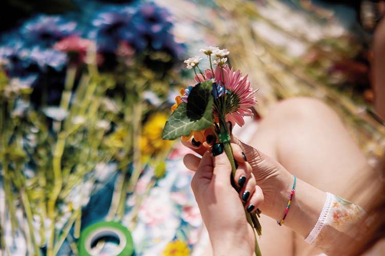 kwiaty do wicia wianka