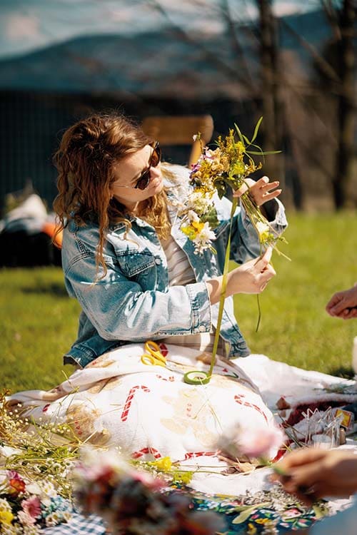 początek wicia wianka