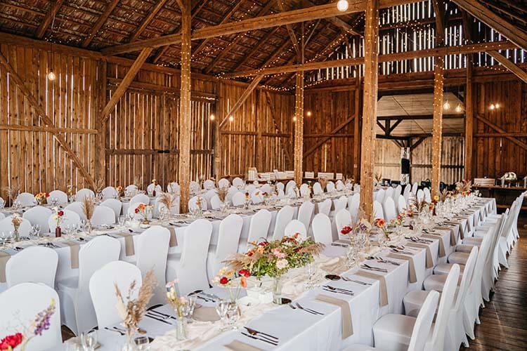 Ranczo Wiktoryjka wesele w stylu rustykalnym, cała sala