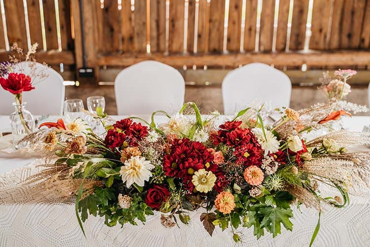 Ranczo Wiktoryjka kompozycja na stół prezydialny