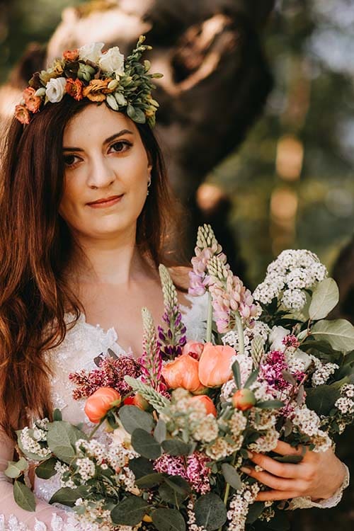sesja fotograficzna nad czarnym stawem,sesja plenerowa w sercu tatr,sesja foto w tatrach,bernadetta,Na sesję plenerową wykonaliśmy bukiet